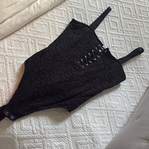 Black lace bodysuit